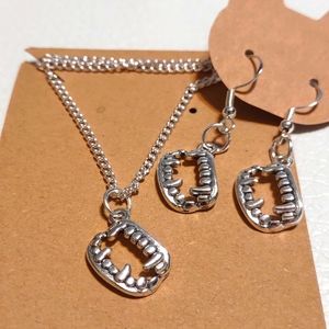 Vampire Bite Earring/ Necklace Set